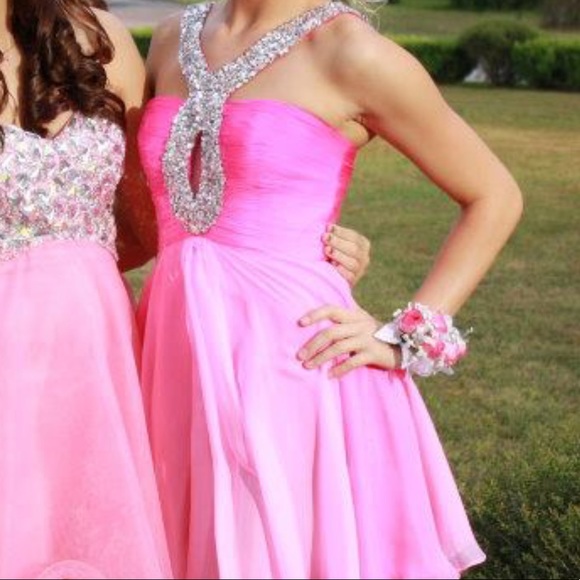dark pink homecoming dresses